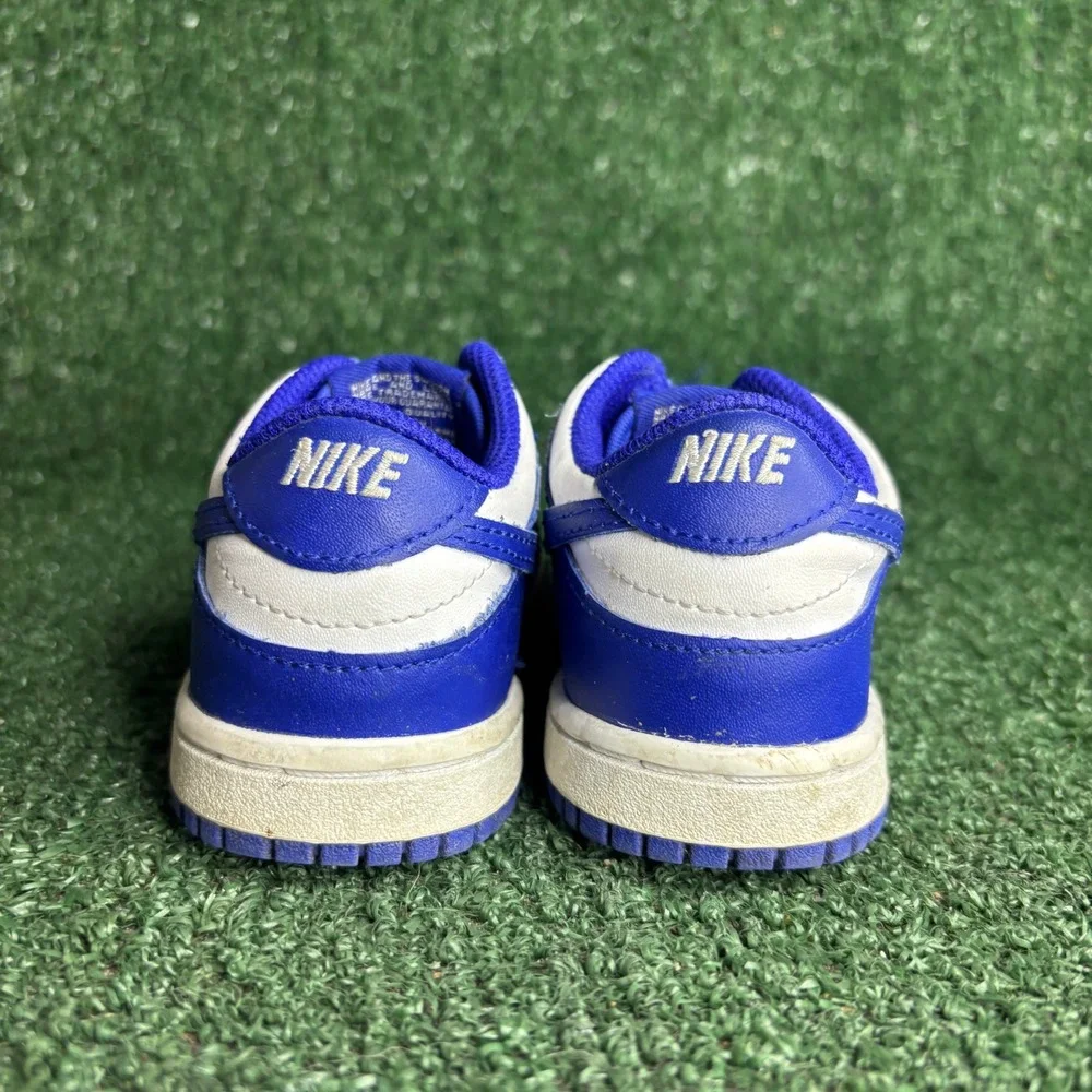 Nike Dunk Low Kentucky Varsity Leather Royal Blue White Sneaker Toddler Size 8C